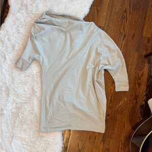 Free People Beach Light Gray Asymmetrical Mini Dress